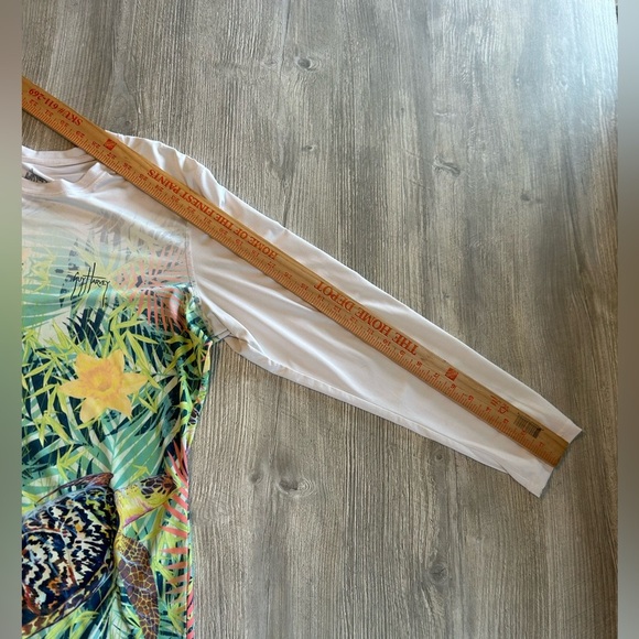 GUY HARVEY Women’s Turtles Meadow Tech Fishing Shirt Long Sleeve UPF 30 Size XL. - Picture 9 of 9